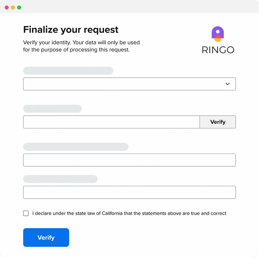 identity verification form