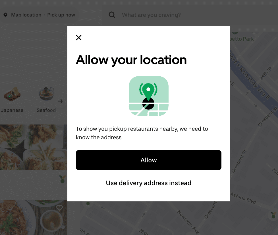 Opt-In Example: Uber Location Services