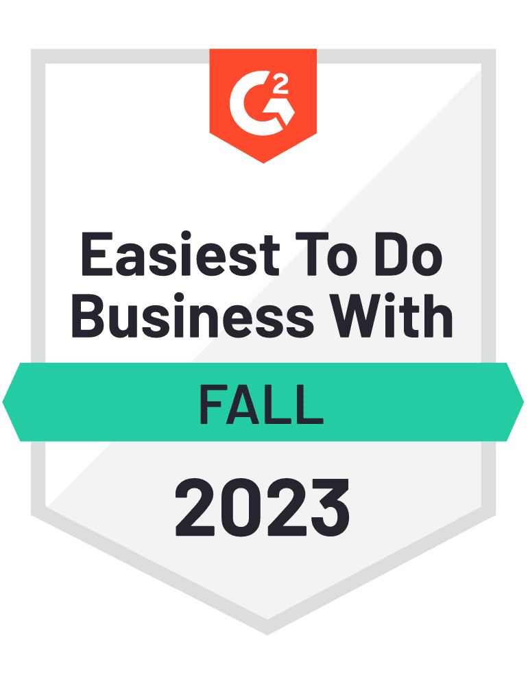 G2 Easiest to do Business With - Fall 2023