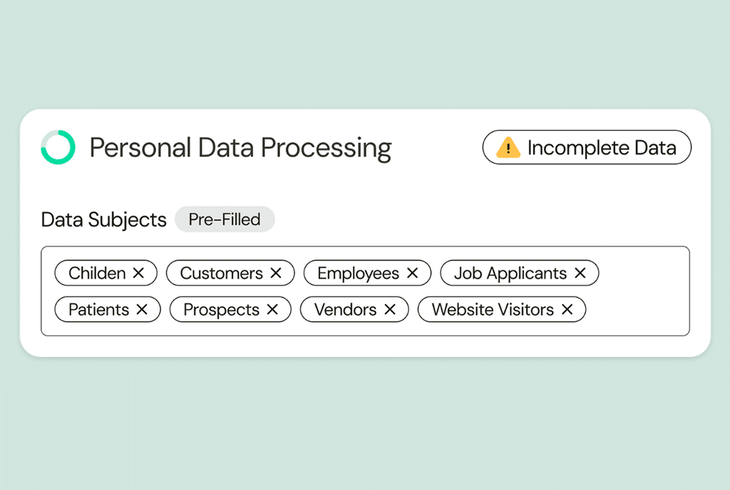 Pre-Populated RoPA fields illustration