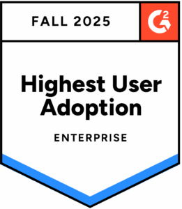 G2 award Fall 2025 - Highest User Adoption