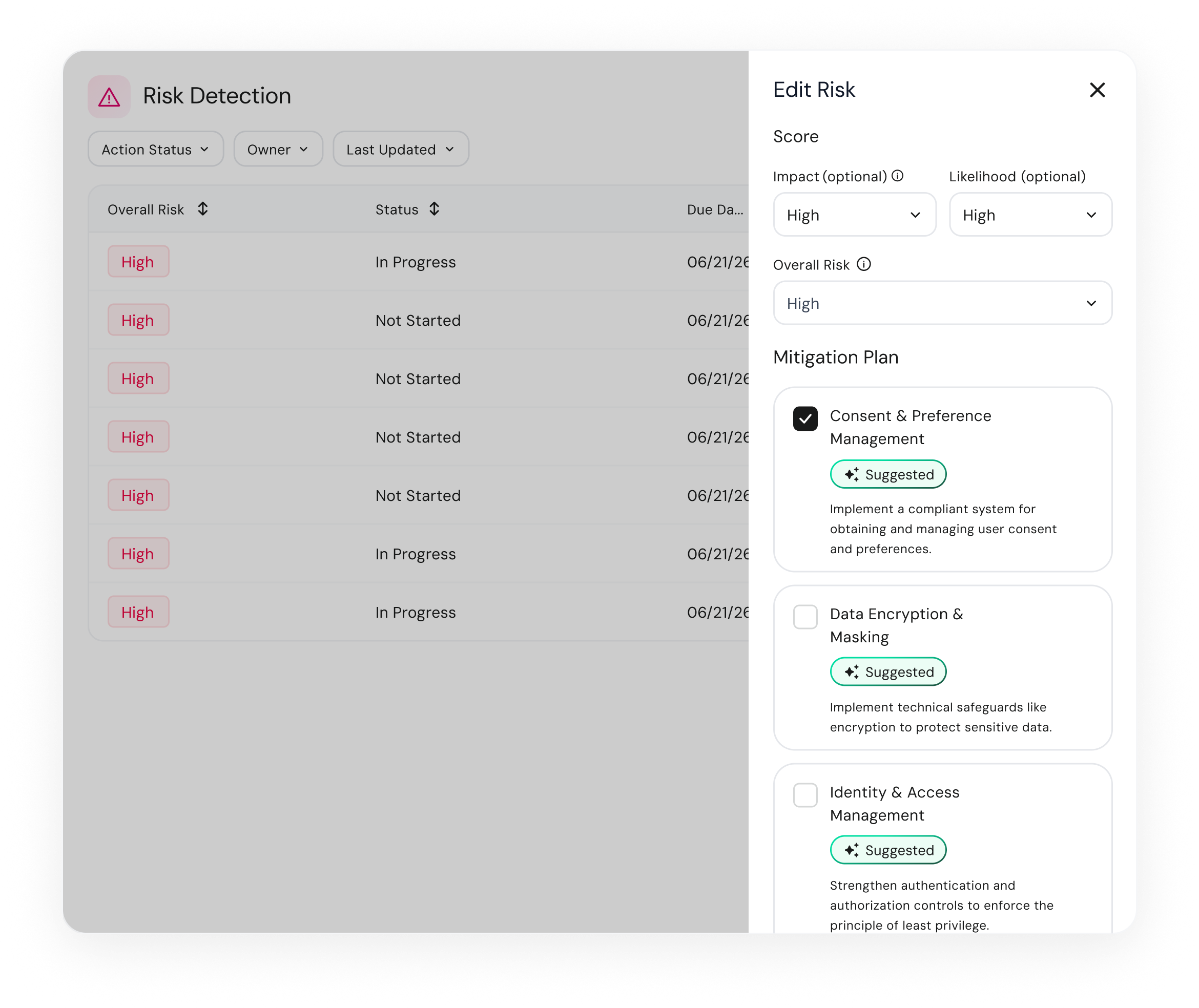 Risk | DataGrail Risk detection with vera